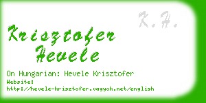 krisztofer hevele business card